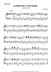 Sheet music, chords Nino Rota - La dolce Vita / Via Veneto 'la dolce Vita'