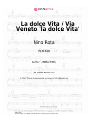 Sheet music, chords Nino Rota - La dolce Vita / Via Veneto 'la dolce Vita'