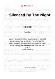 Sheet music, chords Keane - Silenced By The Night