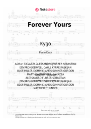 Sheet music, chords Kygo, Avicii, Sandro Cavazza - Forever Yours