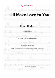 Sheet music, chords Boyz II Men - I'll Make Love to You