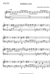 Sheet music, chords Diana Ross, Lionel Richie - Endless Love