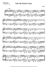 Sheet music, chords Berlin - Take My Breath Away