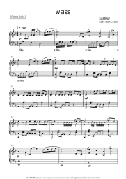 Sheet music, chords Samra - Weiss