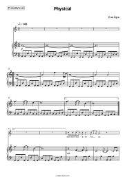 Sheet music, chords Dua Lipa - Physical