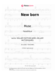 Sheet music, chords Muse - New born