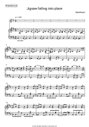 Sheet music, chords Radiohead - Jigsaw Falling Into Place