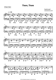 Sheet music, chords Radiohead - There, There