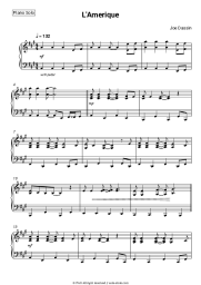 Sheet music, chords Joe Dassin - L'Amerique