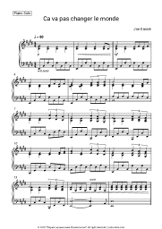 Sheet music, chords Joe Dassin - Ca Va Pas Changer Le Monde