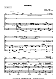 Sheet music, chords Alicia Keys - Underdog