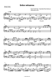 Sheet music, chords Karel Gott, Charlotte Ella Gottova - Srdce nehasnou
