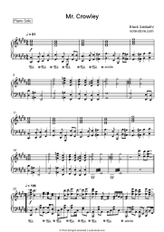 Sheet music, chords Black Sabbath, Ozzy Osbourne - Mr. Crowley