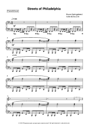 Sheet music, chords Bruce Springsteen - Streets of Philadelphia