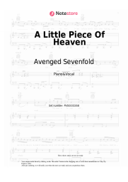 Sheet music, chords Avenged Sevenfold - A Little Piece Of Heaven