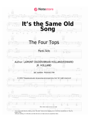 Sheet music, chords The Four Tops - It’s the Same Old Song