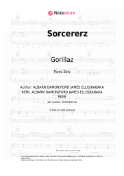 Sheet music, chords Gorillaz - Sorcererz