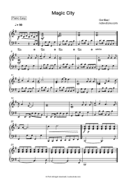 Sheet music, chords Gorillaz - Magic City