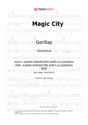 Sheet music, chords Gorillaz - Magic City