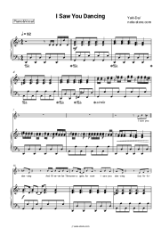 Sheet music, chords Yaki-Da - I Saw You Dancing