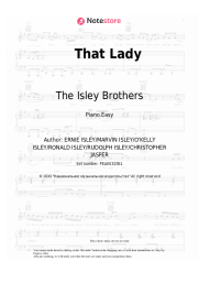 Sheet music, chords The Isley Brothers - That Lady