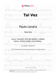 Sheet music, chords Paulo Londra - Tal Vez
