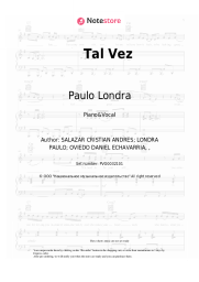 Sheet music, chords Paulo Londra - Tal Vez