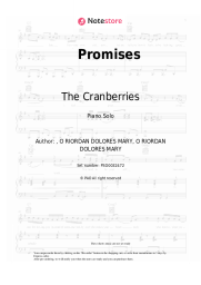 Sheet music, chords The Cranberries - Promises