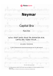 Sheet music, chords Capital Bra, Ufo361 - Neymar