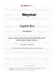 Sheet music, chords Capital Bra, Ufo361 - Neymar