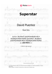 Sheet music, chords David Puentez, Albert Neve - Superstar