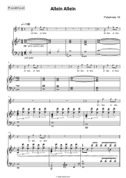 Sheet music, chords Polarkreis 18 - Allein Allein