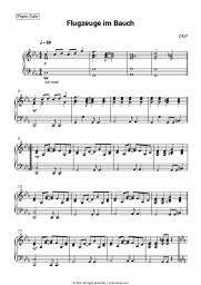 Sheet music, chords Oli.P - Flugzeuge im Bauch