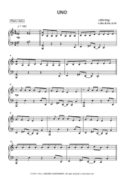 Sheet music, chords Little Big - UNO