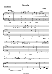Sheet music, chords Ulrikke - Attention