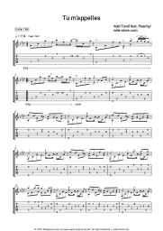 Sheet music, chords Adel Tawil, PEACHY - Tu m'appelles