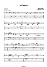 Sheet music, chords Kane Brown - Live Forever