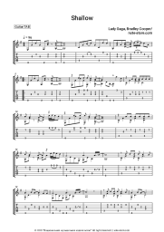 Sheet music, chords Lady Gaga, Bradley Cooper - Shallow (From A Star Is Born)