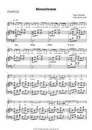 Sheet music, chords Yann Tiersen - Monochrome