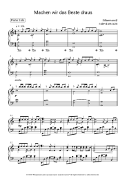 Sheet music, chords Silbermond - Machen wir das Beste draus