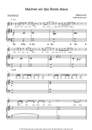 Sheet music, chords Silbermond - Machen wir das Beste draus