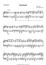 Sheet music, chords The Fray - Heartbeat