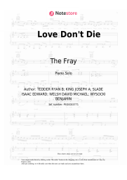Sheet music, chords The Fray - Love Don't Die