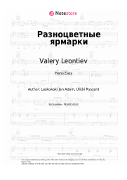 Sheet music, chords Valery Leontiev - Разноцветные ярмарки