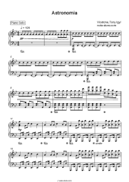Sheet music, chords Vicetone, Tony Igy - Astronomia