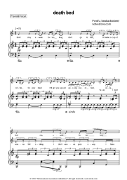 Sheet music, chords Powfu, beabadoobee - death bed