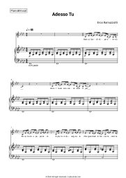 Sheet music, chords Eros Ramazzotti - Adesso tu