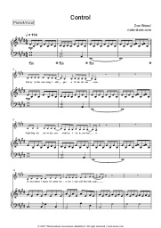 Sheet music, chords Zoe Wees - Control