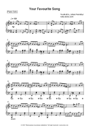 Sheet music, chords YOUNOTUS, Julian Perretta - Your Favourite Song