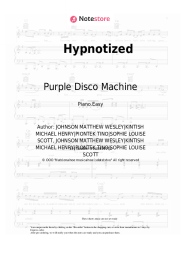 Sheet music, chords Purple Disco Machine, Sophie and the Giants - Hypnotized